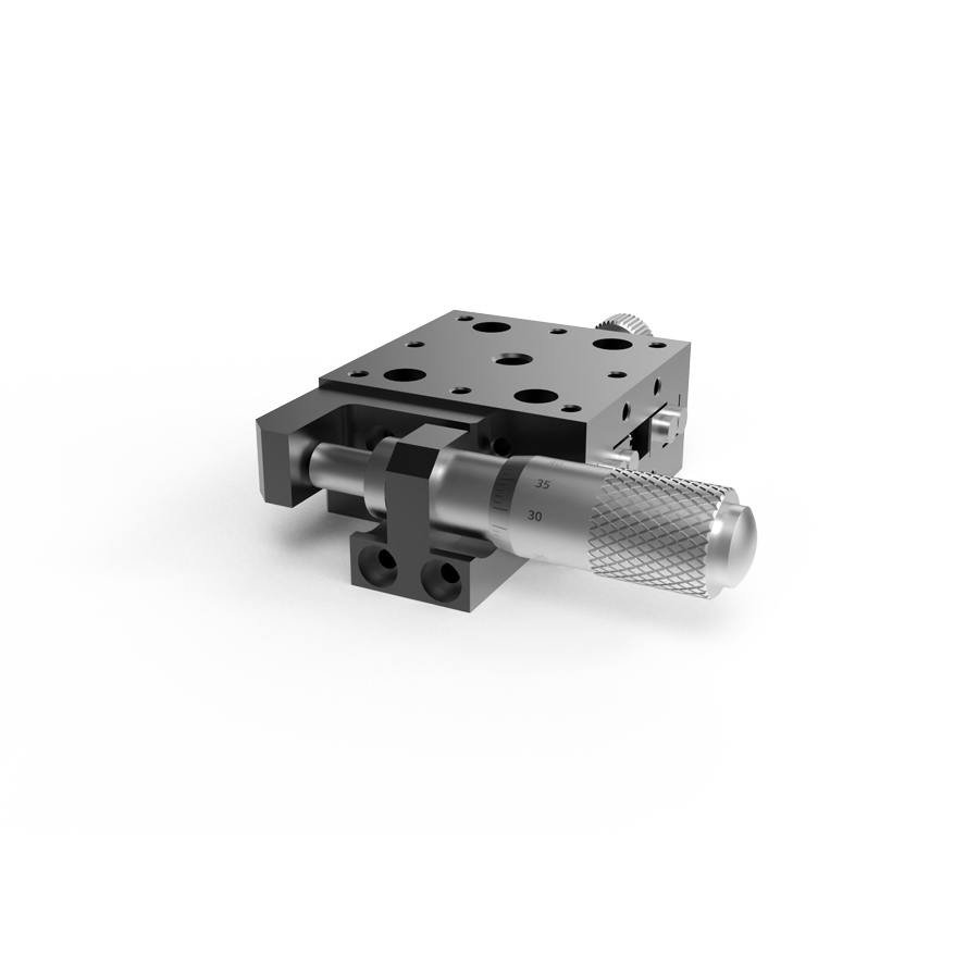 X轴交叉滚柱式手动位移台 台面尺寸40x40mm 行程±6.5mm