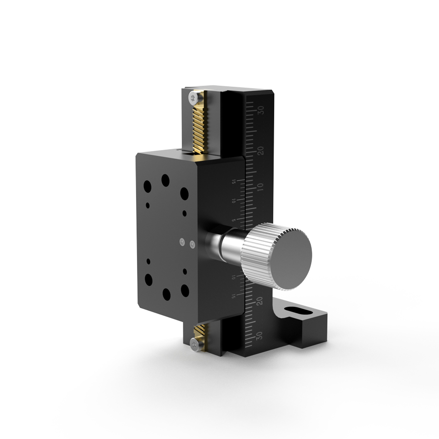 Z轴长行程燕尾槽式手动位移台 台面尺寸25x42mm 1滑块 行程50mm