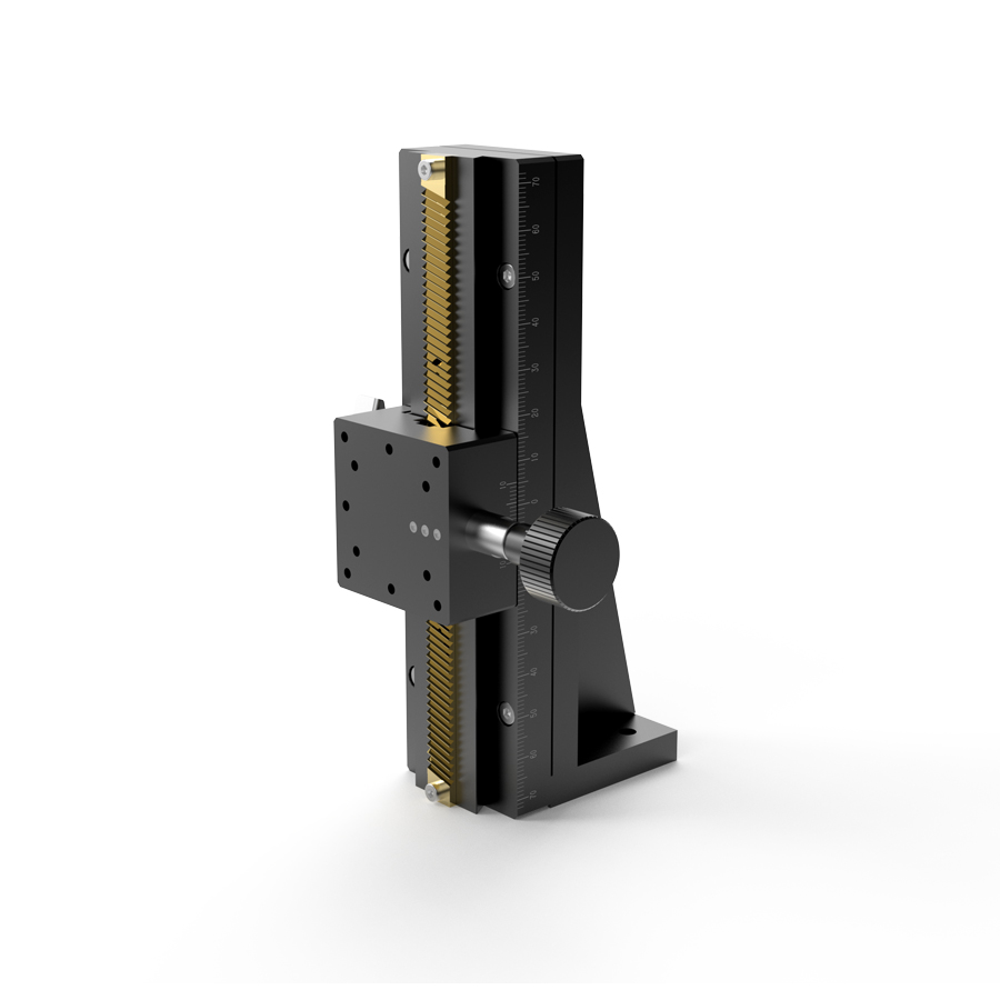 Z轴长行程燕尾槽式手动位移台 台面尺寸40x40mm 1滑块 行程110mm