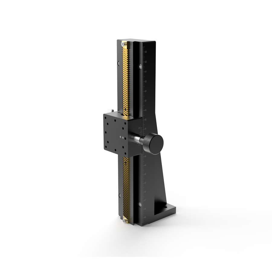 Z轴长行程燕尾槽式手动位移台 台面尺寸40x40mm 1滑块 行程160mm