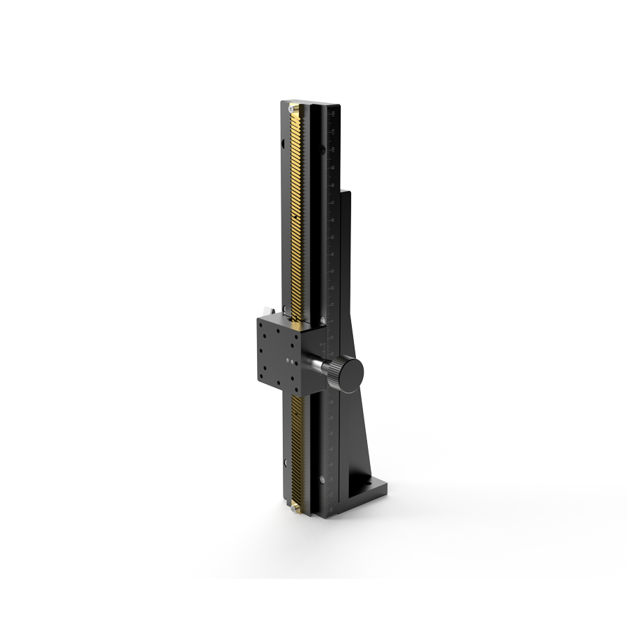 Z轴长行程燕尾槽式手动位移台 台面尺寸40x40mm 1滑块 行程210mm