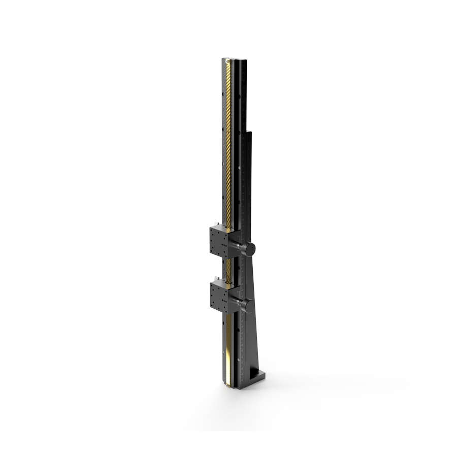 Z轴长行程燕尾槽式手动位移台 台面尺寸40x40mm 2滑块 行程420mm